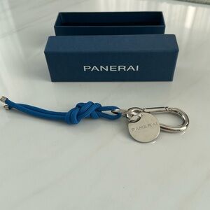 PANERAI key chain ring blue cord NEW